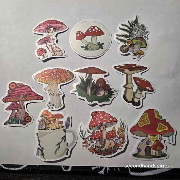 Handmade Notebook Journal Altered Composition Book 7½ x 5 inches Mushrooms - Picture 2 of 10